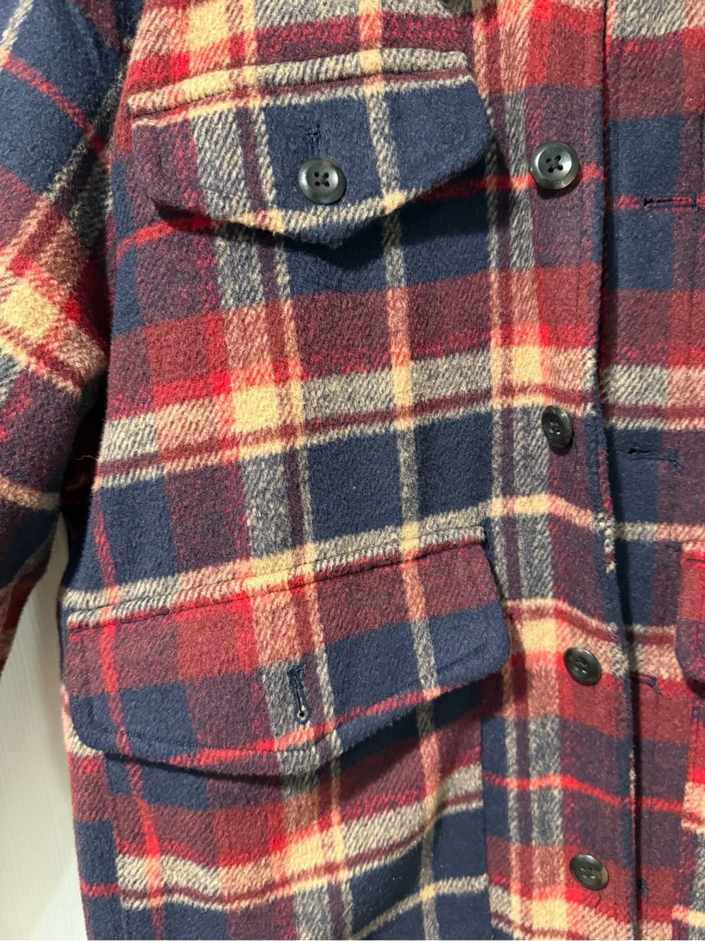 Banana Republic Plaid Wool Blend Sherpa Collar Jacket Men’s Medium